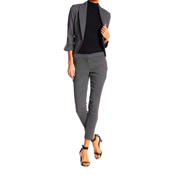 Amanda & Chelsea Pants - Amanda & Chelsea ankle work pants in  black and white